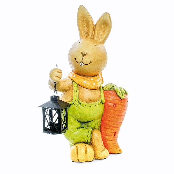 Coelho Cenoura/Lanterna Cerâmica - 1 Unidade - Cromus