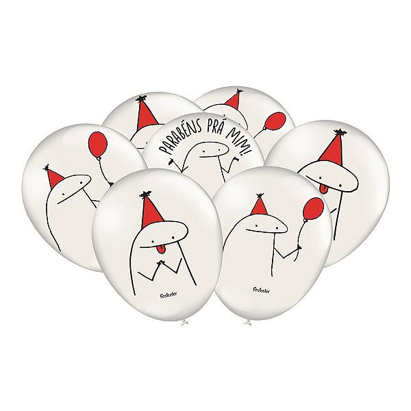 Balão Especial 9'' Flork Meme - 25 Unidades - Festcolor -  Rizzo Balões