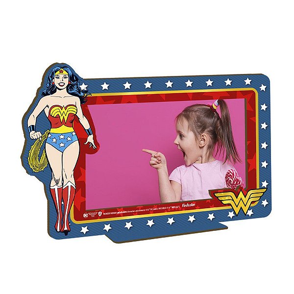 Porta Foto MDF Mulher Maravilha - 1 Unidade - Festcolor - Rizzo