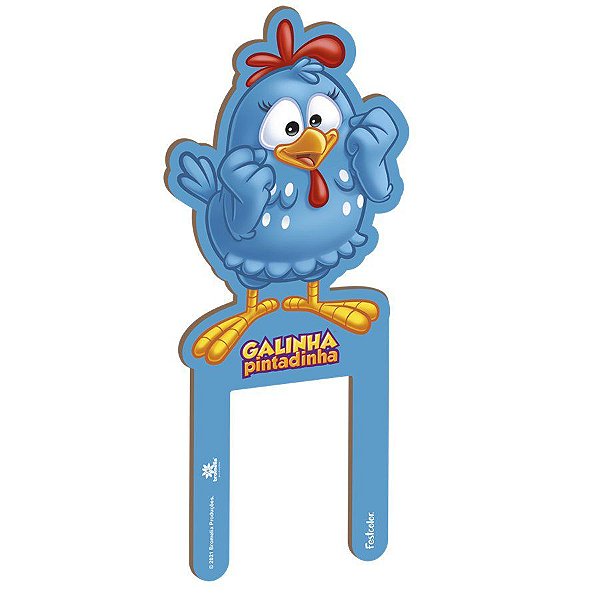 Topo Para Bolo MDF Galinha Pintadinha - 1 Unidade - Festcolor - Rizzo
