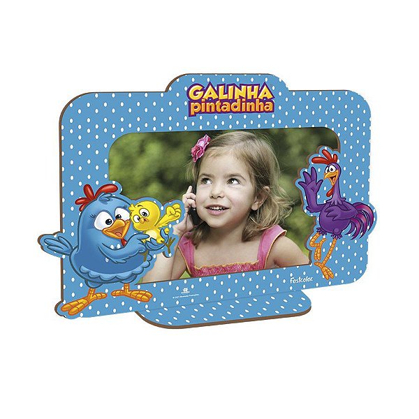 Porta Foto MDF Galinha Pintadinha - 1 Unidade - Festcolor - Rizzo