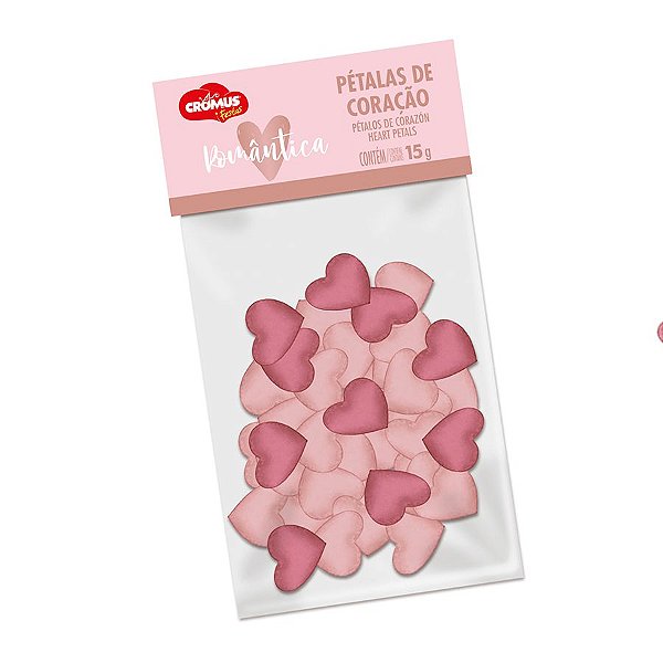 Confete de Pétalas de Coração Rose Gold em Papel de Seda 150 g - 1 unidade - Cromus - Rizzo