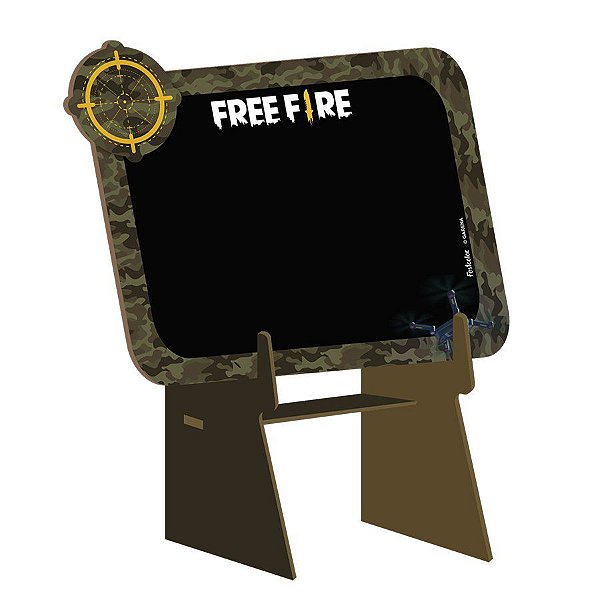 Lousa Decorada P MDF Free Fire - 1 Unidade - Festcolor - Rizzo