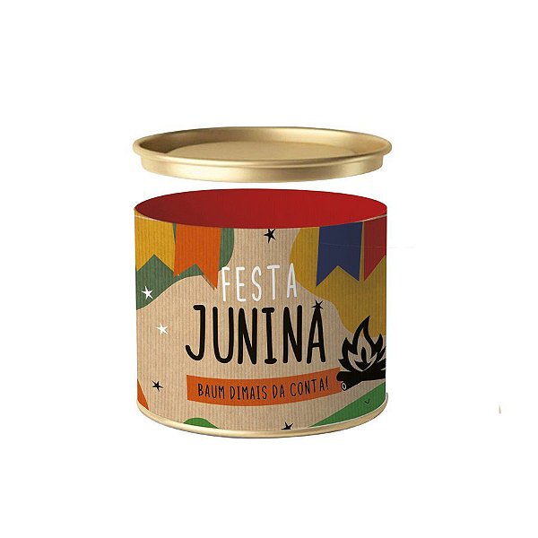 Lata P/ Doces Baum Dimais - 1 Unidade - Junina Kraft Cromus - Rizzo