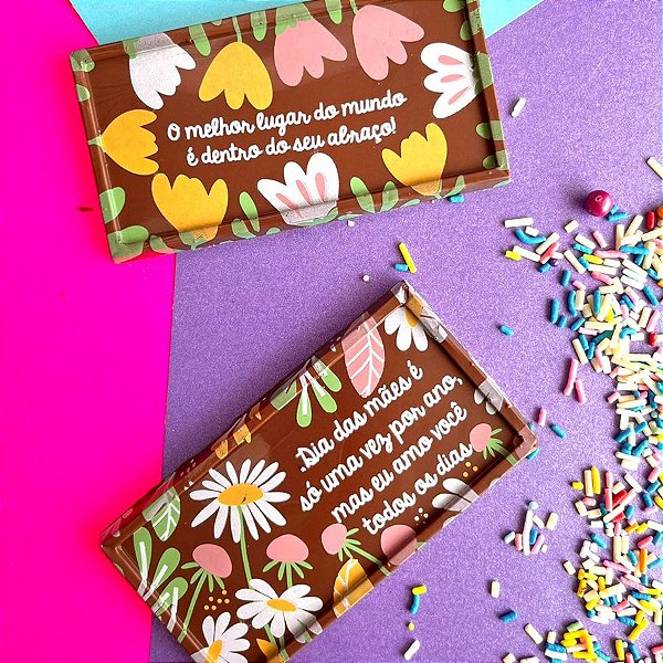 Blister Decorado com Transfer Para Chocolate - Tablete - Dia das Mães - BL011501 - 1 Unidade - Stalden - Rizzo