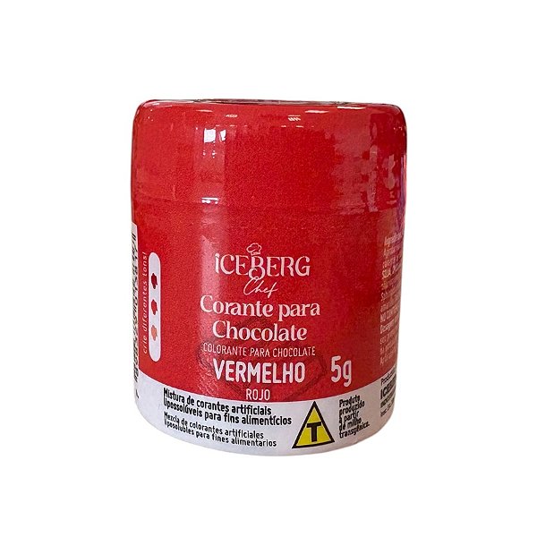 Corante em Pó Lipossolúvel Vermelho - 1 Unidade - 5g - Iceberg -