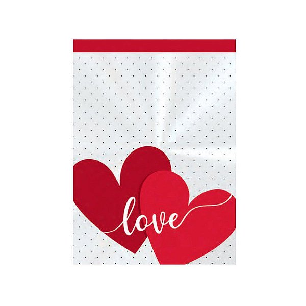 Saco Transparente Decorado - 15x22cm - Love - 50 Unidades - Cromus - Rizzo