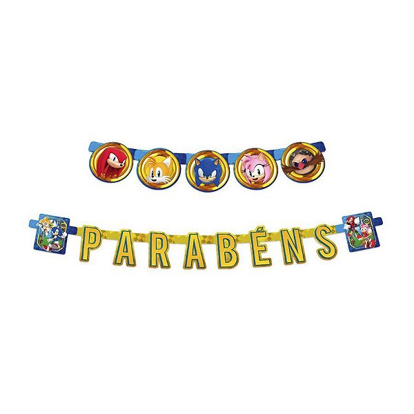 Faixa Parabéns Sonic - 1 Unidade - Regina - Rizzo
