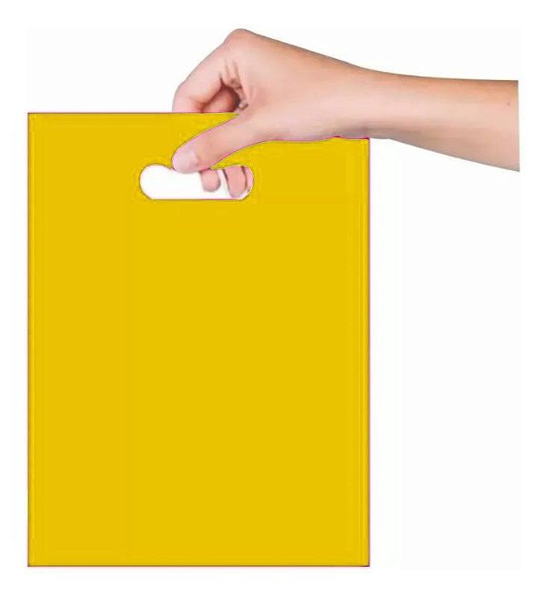 Sacola Boca de Palhaço 20x30 cm - Amarela - 25 unidades - Magnatech