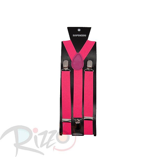 Adereço de Carnaval - Suspensório - Rosa Neon - Mod:6975 - 01 unidade - Rizzo