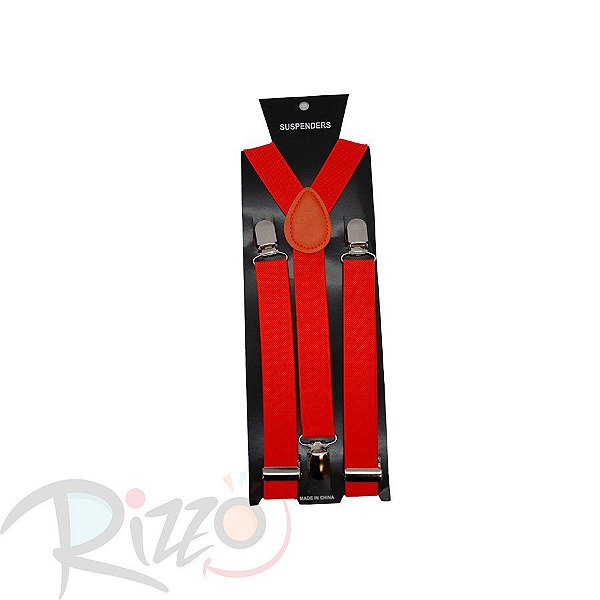 Adereço de Carnaval - Suspensório - Laranja Neon - Mod:6975 - 01 unidade - Rizzo