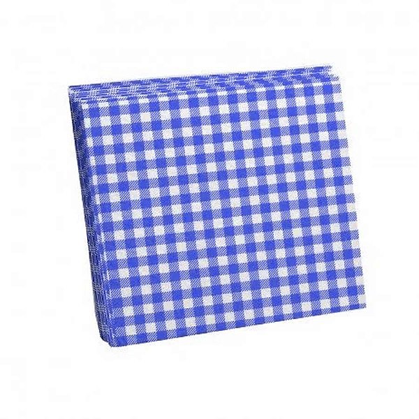Guardanapo de Papel Xadrez  Azul Escuro - 25 Unidades - Artesanal - Rizzo Balões