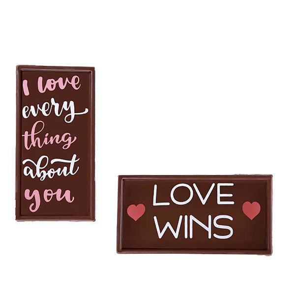 Blister Decorado com Transfer Para Chocolate - Tablete - Love Wins - BL0119 - 1 unidade - Stalden - Rizzo