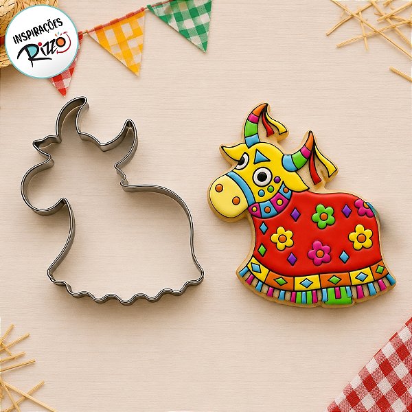 Cortador Boi Bumbá  1 G 9x9x1,5cm  - 1 Unidade - Ref:572 - RR Cortadores - Rizzo
