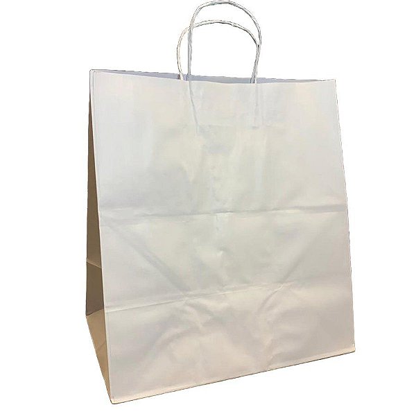 Sacola de Papel 32x20x34cm - Branco - Ref 6680 - WMA - Rizzo