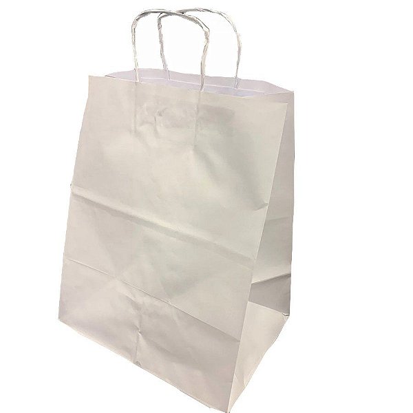 Sacola Branca - Ref6673 - 27x20x33cm - 10Un - WMA - Rizzo