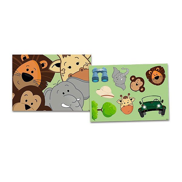 Kit Decorativo Festa Safari  - 1 unidade - FestColor - Rizzo