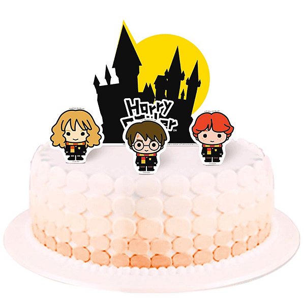 Topper para Bolo Festa Harry Potter Kids - 04 unidades - Festcolor - Rizzo Festas