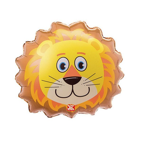 Balão Microfoil Leão 3D - 1 unidade - 64cm (25'') - Balões São Roque - Rizzo