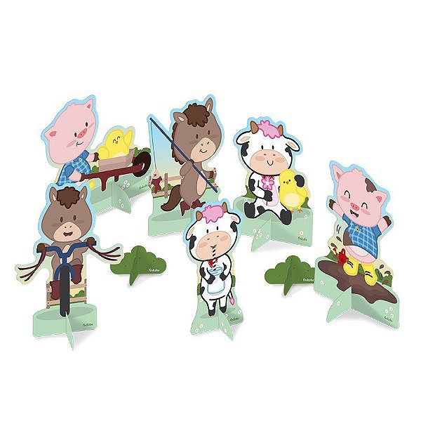 Decoração De Mesa Festa Fazendinha - 8 Unidades - Festcolor - Rizzo