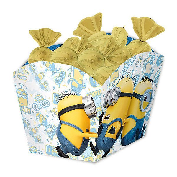Cachepot Medio - Festa Minions 2 - 8 unidades - Festcolor - Rizzo