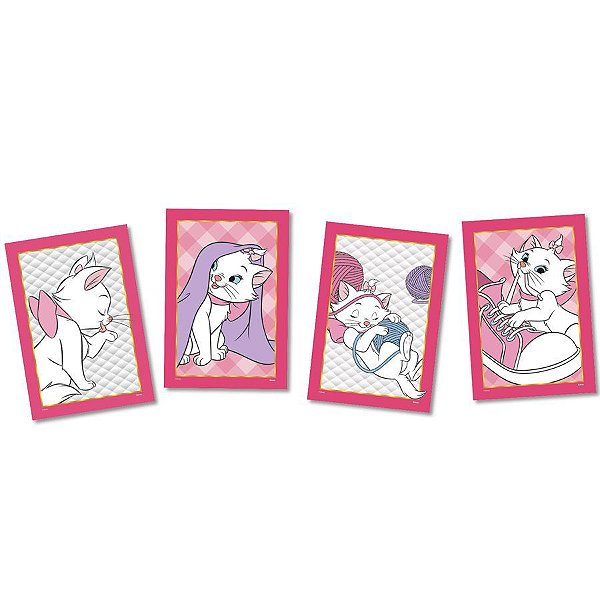 Quadros Decorativos Festa Marie - 4 unidades - Festcolor - Rizzo
