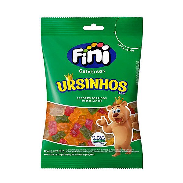 Ursinho de Gelatina - 1 unidade Pct. c/ 90g - Fini -