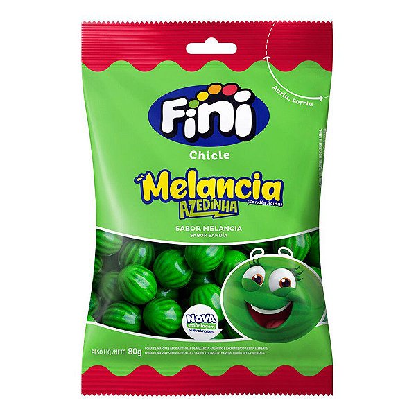 Chiclete Melancia - 1 unidade Pct. c/ 80g - Fini - Rizzo