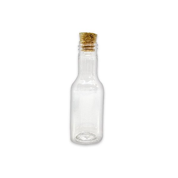 Garrafinha de Plástico 50ml com Tampa Rolha - 10 unidades - Rizzo