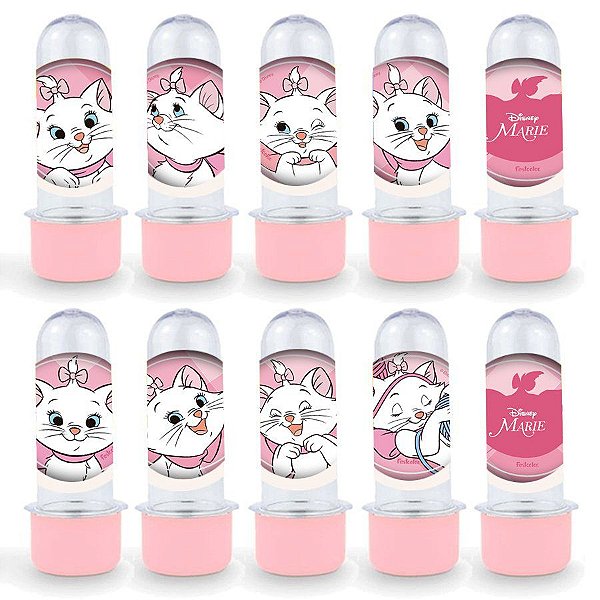 Mini Tubete Lembrancinha Festa Marie - 8cm - 20 unidades - Rosa Bebê - Rizzo Balões