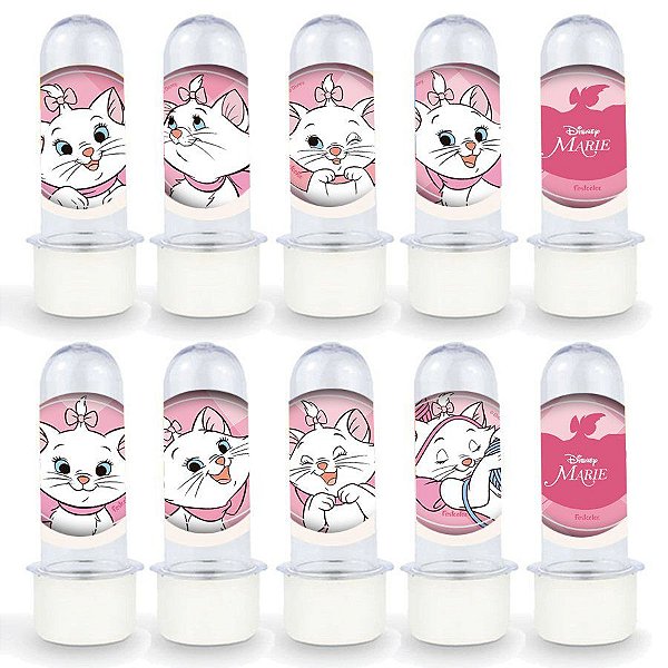 Mini Tubete Lembrancinha Festa Marie - 8cm - 20 unidades - Branco - Rizzo Balões