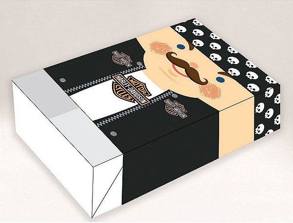 Caixa Divertida para 6 doces Pai Harley - Ref. 1038 - 10 unidades - Rizzo