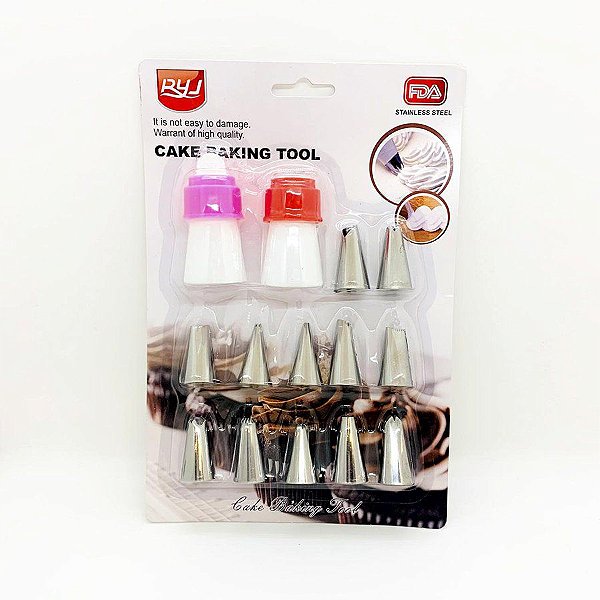 Kit Bico Decoradores Inox e Plástico - 1 unidade - Rizzo Balões