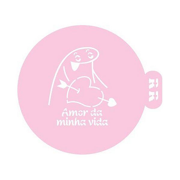 Stencil para Bentô Cake - Flork "Amor da Minha Vida" - Ref 4005 - 1 unidade - RR Cortadores - Rizzo