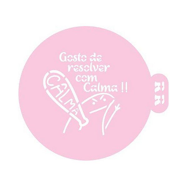 Stencil para Bentô Cake - Flork "Calma" - Ref 4003 - 1 unidade - RR CoR5 M18 A2 P16rtadores - Rizzo