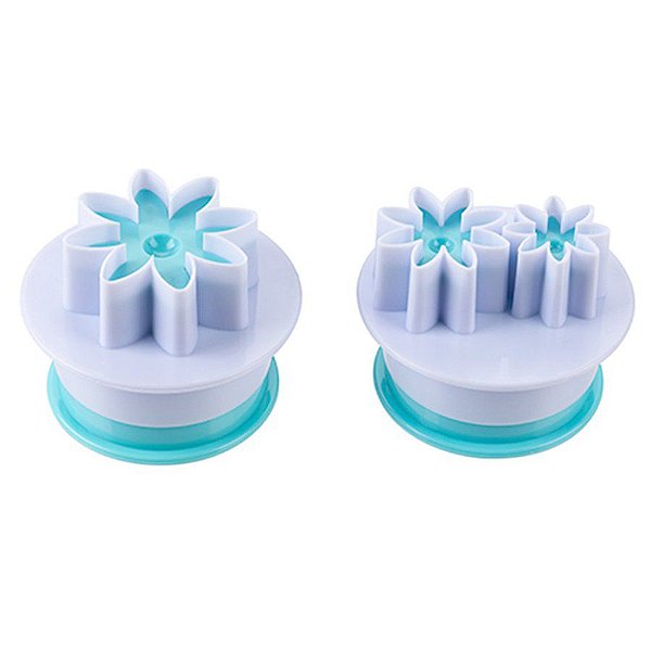 Ejetor Cortador Flor - FT294 - 2 unidades - Silver Plastic - Rizzo
