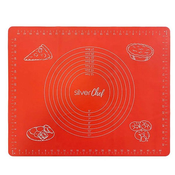 Tapete De Silicone - Medidas - FT277 - 1 unidade - Silver Plastic - Rizzo
