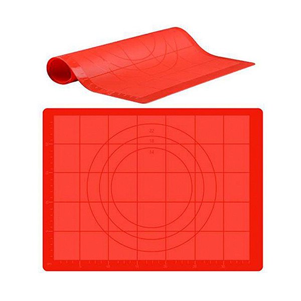 Tapete Silicone - Marcações - FT259 - 1 unidade - Silver Plastic - Rizzo