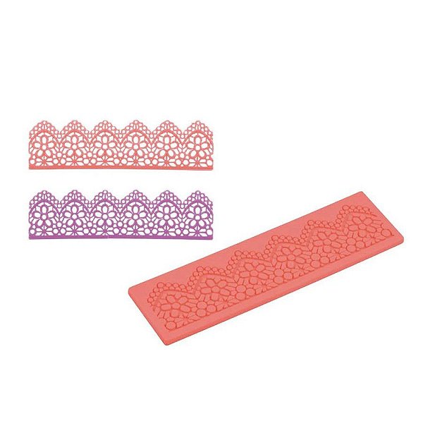 Molde De Silicone Confeitaria - Flores - FT199 - 1 unidade - Silver Plastic - Rizzo