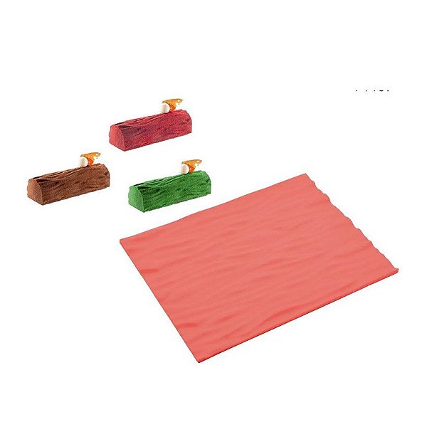 Molde De Silicone Confeitaria - Madeira - FT198 - 1 unidade - Silver Plastic - Rizzo