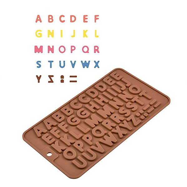 Molde De Silicone Chocolate - ABC - FT146 - 1 unidade - Silver Plastic - Rizzo