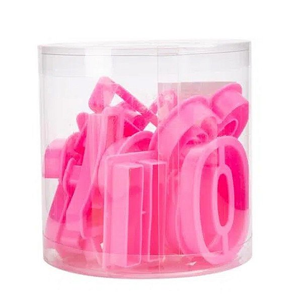 Kit Cortador Plastico Números - FT110 - 15 unidades - Silver Plastic - Rizzo