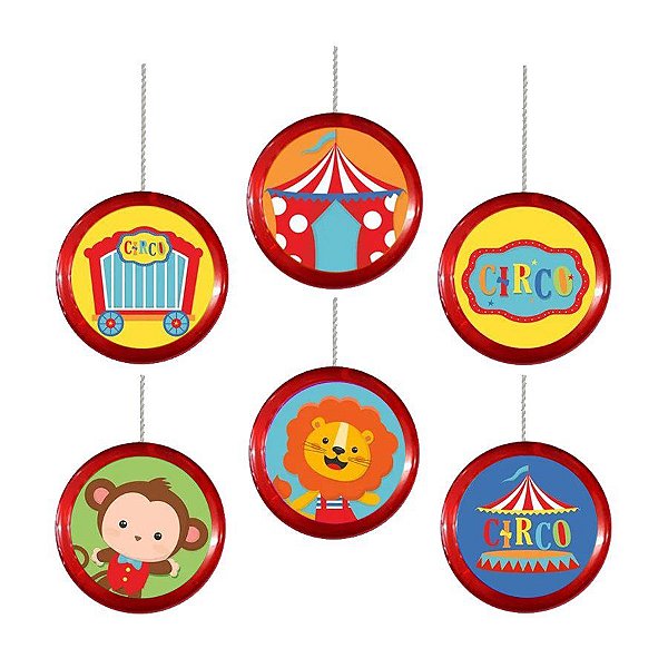 Ioiô para Lembrancinha Festa Circo 2 - 06 unidades - Rizzo