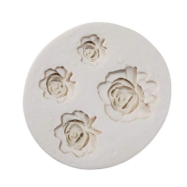 Molde De Silicone - 1826 - Rosas - 1 unidade - Mazulli - Rizzo