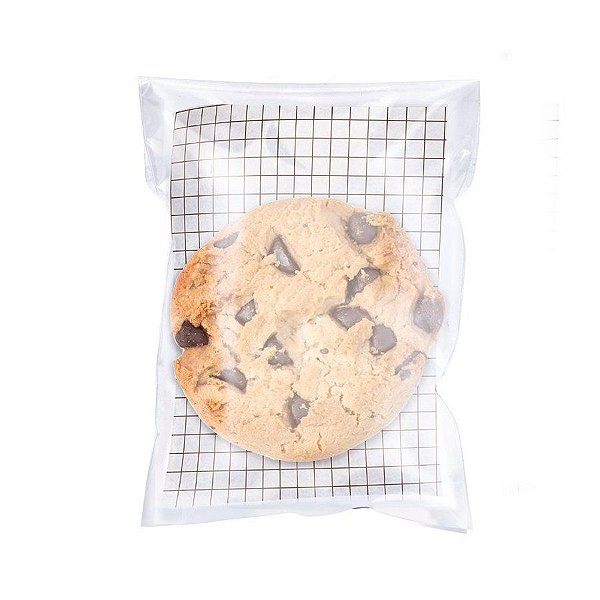 Saco Adesivado Transparente com Pap Mant Grid Marrom - 40 unidades - Cromus - Rizzo