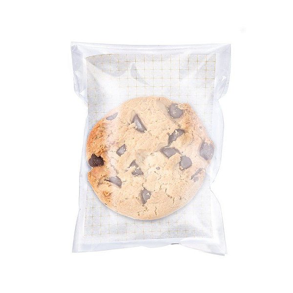 Saco Adesivado Transparente com Pap Mant Grid Ouro - 40 unidades - Cromus - Rizzo