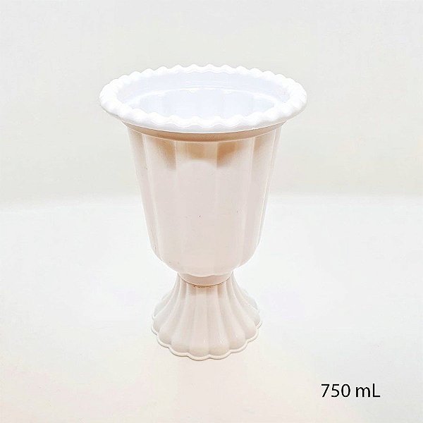 Mini Vaso Grego Plástico 750 mL - Branco - 1 unidade - LSC Toys - Rizzo