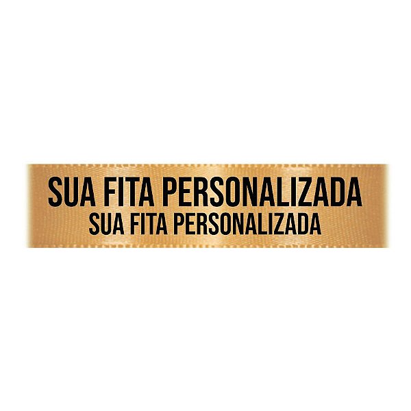 Fita de Cetim Personalizada CFS007 - 30mm X 45metros - Ouro 228 - 01 Unidade - Progresso - Rizzo Personalize