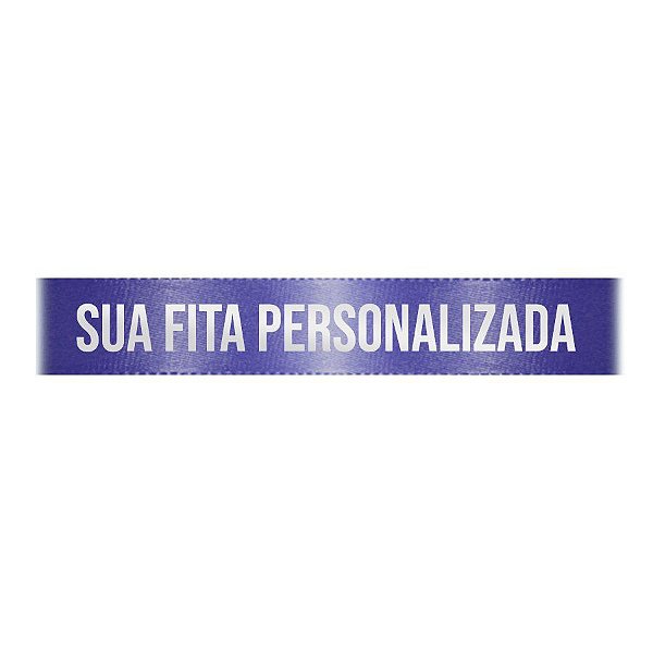 Fita de Cetim Personalizada CFS005 - 22mm X 45metros - Azul Marinho 215 - 01 Unidade - Progresso - Rizzo Personalize