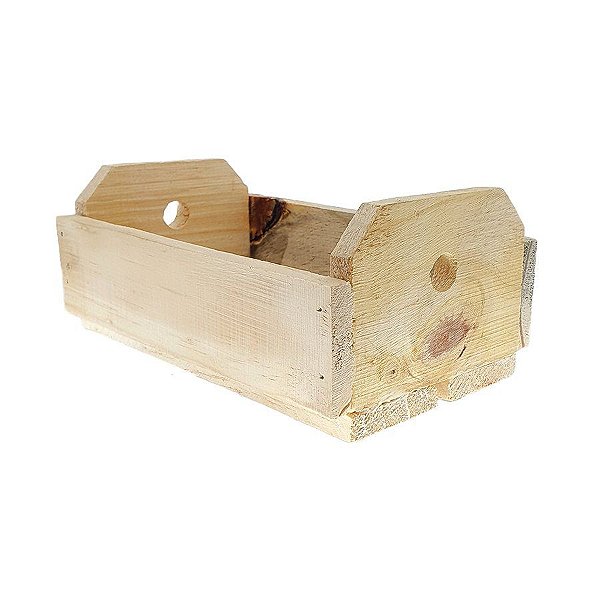 Caixote de Madeira Crua 16x10,5x7cm - 01 Unidade - Rizzo
